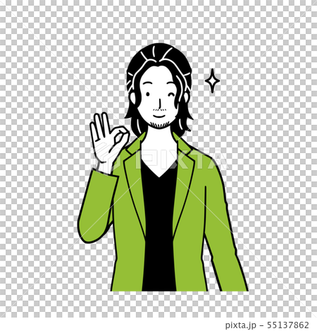 Male expression OK - Stock Illustration [55137862] - PIXTA