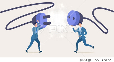 Informative Flyer Electrical Connection Cartoon. Informative Flyer Electrical Connection Cartoon. 55137872