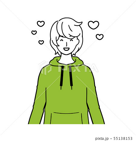 男性 表情 笑顔のイラスト素材
