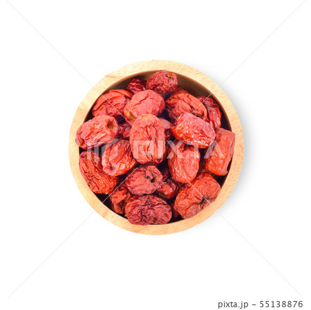 Dried Jujube on white background 55138876