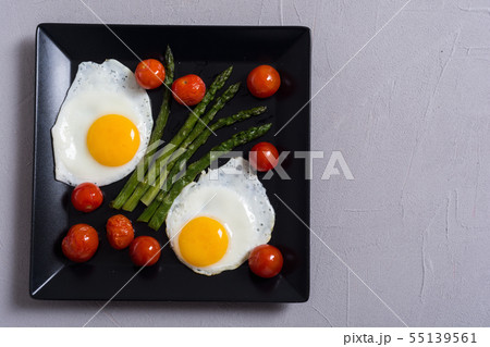 Healthy breakfast with eggs , asparagus and Healthy breakfast with eggs , asparagus and 55139561
