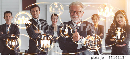Human Resources and People Networking Concept. Human Resources and People Networking Concept. 55141134