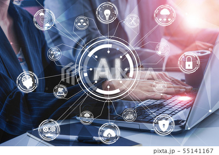 AI Learning and Artificial Intelligence Concept.. 55141167