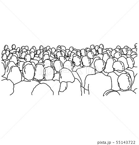 Back view of people watching a performance vector Back view of people watching a performance vector 55143722