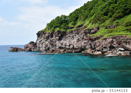 北海道島牧村で茂津多海岸の夏の風景を撮影 55144133