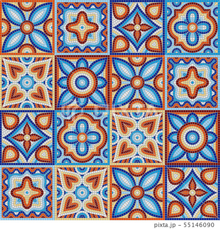 Ancient mosaic ceramic tile pattern. Ancient mosaic ceramic tile pattern. 55146090