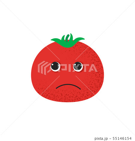 Isolated cute smile tomato character Isolated cute smile tomato character 55146154