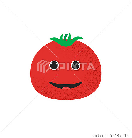Isolated cute smile tomato character Isolated cute smile tomato character 55147415