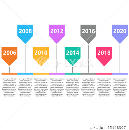 retro timeline infographic. road map, infographic  55148307