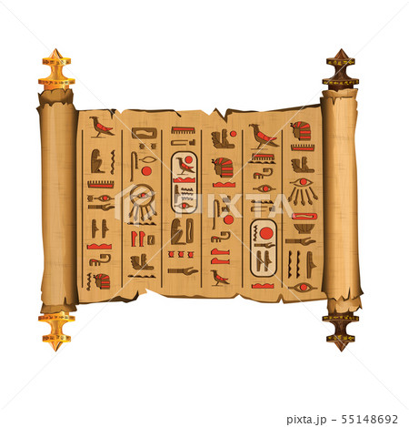 Ancient Egypt papyrus scroll cartoon vector 55148692