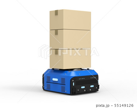 warehouse robot carry boxes 55149126