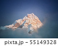View of Mount Amphu Gyabjen in Himalaya mountains at sunset. Khumbu valley, Everest region, Nepal 55149328
