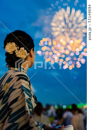 浴衣と花火 浴衣と花火 55149694