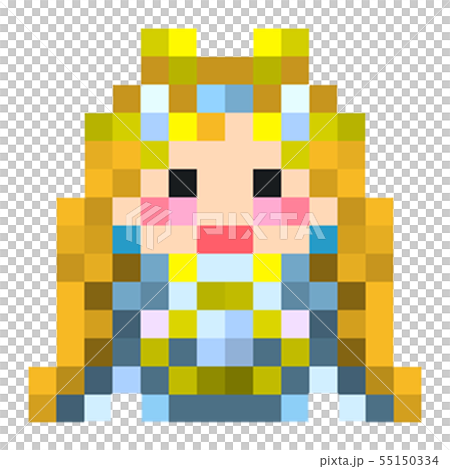 ドット絵人物 お姫様 のイラスト素材