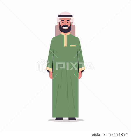 arabic businessman in hijab arab man wearing traditional clothes standing pose arabian male cartoon arabic businessman in hijab arab man wearing traditional clothes standing pose arabian male cartoon 55151354