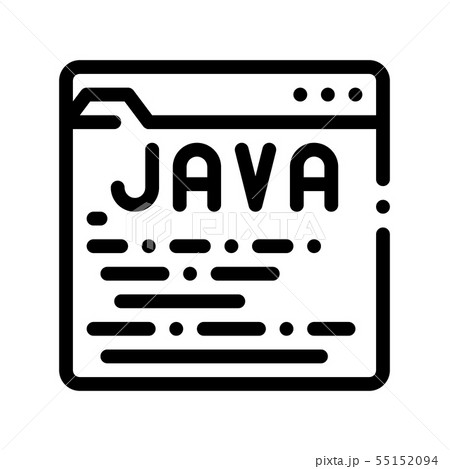 Coding Language Java System Vector Thin Line Icon Coding Language Java System Vector Thin Line Icon 55152094