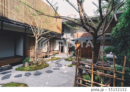 Ryokan series: Garden in ryokan 55152152