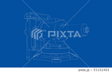 Outline vise vector. Wire-frame style Outline vise vector. Wire-frame style 55152403