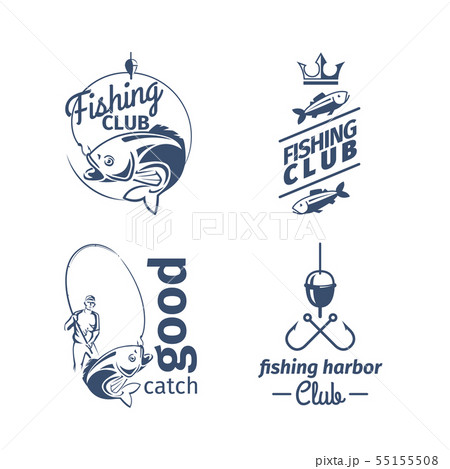 Vector fishing club emblems 55155508