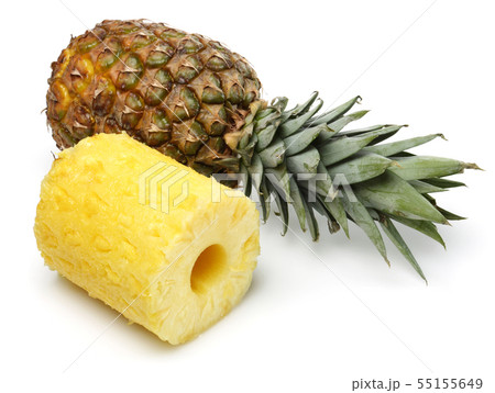 Fresh pineapple fruit isolated on white 55155649