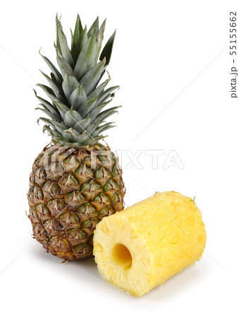 Fresh pineapple fruit isolated on white 55155662