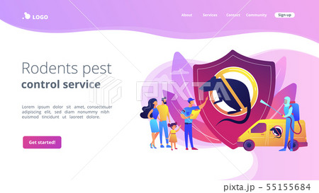 Rodents pest control service concept landing page Rodents pest control service concept landing page 55155684