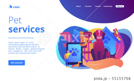 Pet services concept landing page 55155708