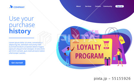 Loyalty program concept landing page Loyalty program concept landing page 55155926