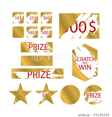 Scratch Games Cards with Effects Scrape. Vector Scratch Games Cards with Effects Scrape. Vector 55156230