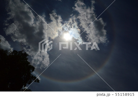 ハロ現象　太陽 55158915