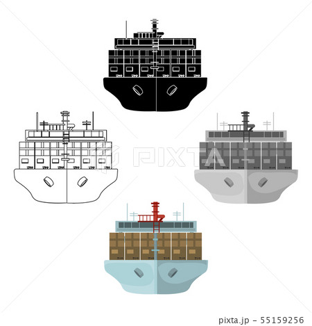 Transportation of goods by sea. Transportation and delivery single icon in cartoon,black style 55159256