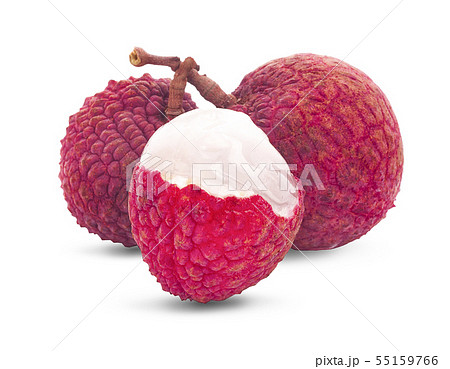 lychee isolated on white background 55159766