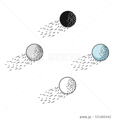 Flying golf ball icon in cartoon,black style isolated on white background. Golf club symbol stock 55160342