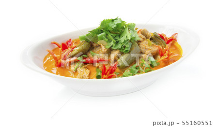 Red curry pork with coconut milk (Kang phed muu) Red curry pork with coconut milk (Kang phed muu) 55160551