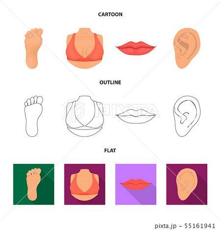 Isolated Object Of Body And Part Logo のイラスト素材