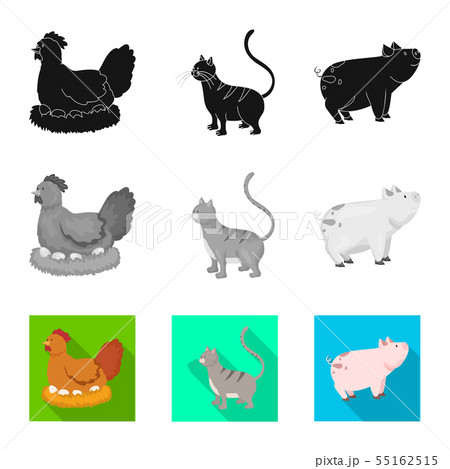 Vector illustration of breeding and kitchen icon. Set of breeding and organic vector icon for stock. 55162515
