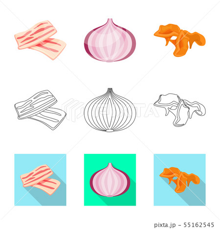 Vector design of taste and product symbol. Collection of taste and cooking vector icon for stock. 55162545