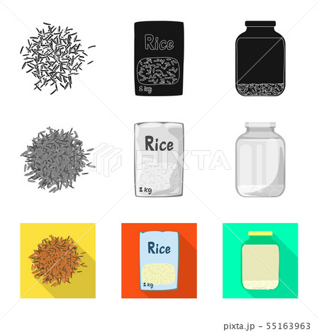 Vector illustration of crop and ecological symbol. Set of crop and cooking stock vector illustration 55163963