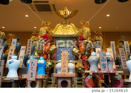 京都 祇園祭の神輿 中御座 御旅所 八坂神社の写真素材