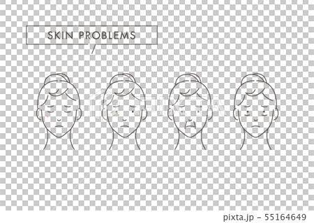 Women suffering from skin trouble Women suffering from skin trouble 55164649