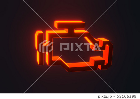 Malfunction or check engine car light symbol, dash board 55166399