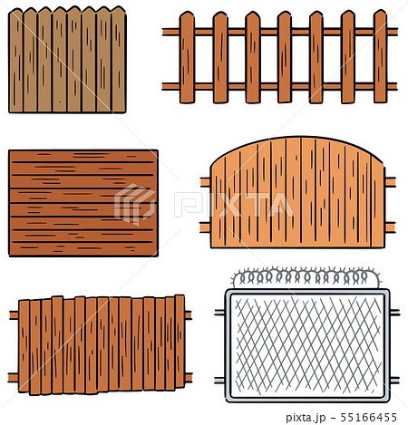 vector set of fence 55166455