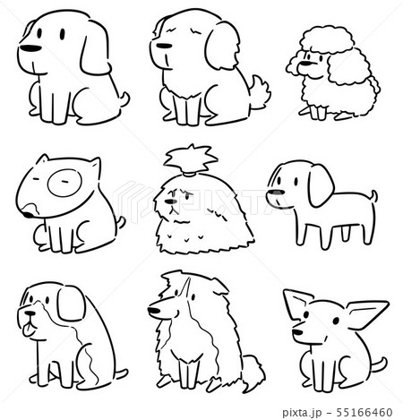 vector set of dog 55166460