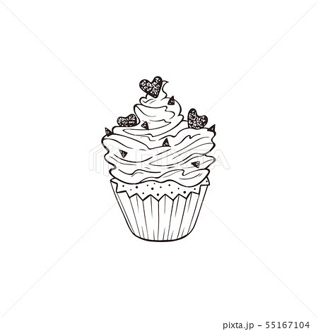 hand drawn cupcakes 55167104