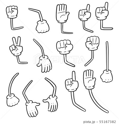 vector set of cartoon arm 55167382