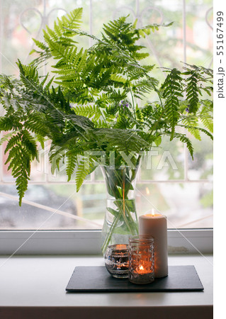 Living room decoration, cozy home, romantic relax 55167499