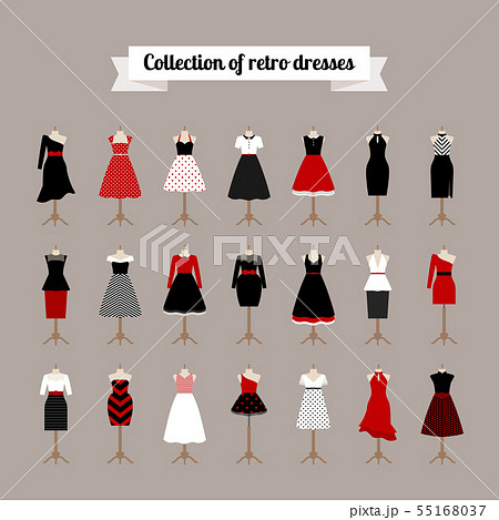 Retro woman dresses Retro woman dresses 55168037
