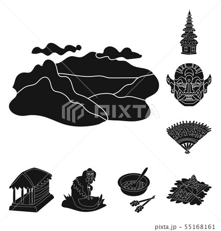 Isolated object of and traditional symbol. Collection of and bali stock symbol for web. Isolated object of and traditional symbol. Collection of and bali stock symbol for web. 55168161