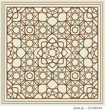 Beige scarf design with geometric pattern Beige scarf design with geometric pattern 55168204