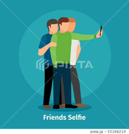 Fashion group selfie view mobile app Fashion group selfie view mobile app 55168219